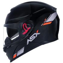 Capacete Asx Eagle Solid Óculos Interno Preto Brilho Masculino Feminino