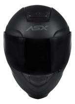 Capacete asx eagle solid preto fosco cinza 58/m