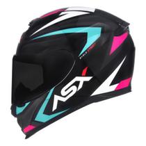 Capacete ASX Eagle Street Brilho Feminino + Narigueira