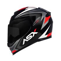 Capacete Asx Eagle Street Preto Brilho Grafite E Branco