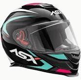 Capacete ASX Eagle Street preto/tiffany/rosa