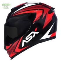 Capacete asx eagle street pto/vm/bco t-58
