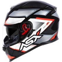 Capacete Asx Eagle Sv Fast Brilho Preto / Cinza / Vermelho