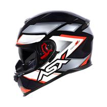Capacete Asx Eagle Sv Fast Preto Brilho Cinza E Vermelho Com Óculos Interno Capacete Asx Eagle Sv Fast Preto Brilho Cinza E Vermelho Com Óculos Interno