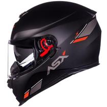Capacete Asx Eagle Sv Solid Preto Fosco / Grafite / Vermelho