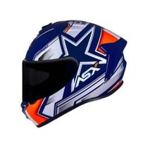 Capacete asx esportivo draken pilot azul branco vermelho XL 61/62 Capacete asx esportivo draken pilot azul branco vermelho XL 61/62