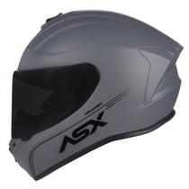 Capacete Asx Moto Cinza Fosco Masculino Feminino Esportivo