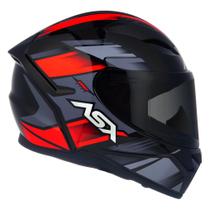 Capacete Asx Start City Preto Vermelho Vermelho Cinza 58/m