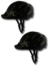 Capacete Atrio Kit 2 Unidades Ciclista 58cm Ajustavel Até 62cm Preto