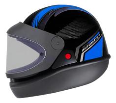 Capacete automatico bolt preto+azul tamanho 56(e)