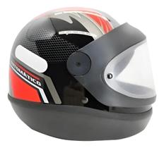 CAPACETE AUTOMATICO BOLT PRETO+VERMELHO TAMANHO 58 (E)f
