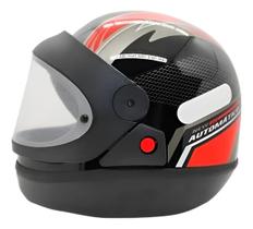 Capacete automatico bolt preto+vermelho tamanho 60(e)