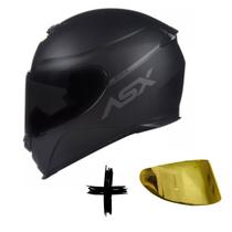 Capacete Axxis Asx Eagle Solid Preto Fosco + Viseira