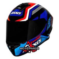 Capacete Axxis Draken Cougar Gloss - Black/Blue/Red - 58 (M)