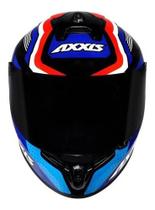 Capacete Axxis Draken Cougar Gloss - Preto/Azul/Vermelho - 56 (P)