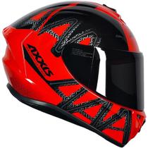 Capacete Axxis Draken Dekers Preto/Vermelho Brilho TAM 58 Capacete Axxis Draken Dekers Preto/Vermelho Brilho TAM 58
