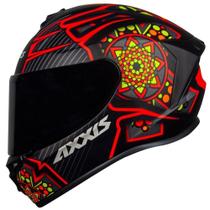 Capacete Axxis Draken Mystic Matte Preto/Vermelho/Amarelo 58 Capacete Axxis Draken Mystic Matte Preto/Vermelho/Amarelo 58