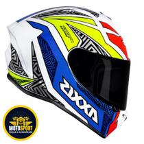 Capacete axxis / draken tracer gloss white / blue / grey