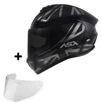 Capacete Axxis Draken UK Brilho Black/Grey Com Viseira extra Fumê