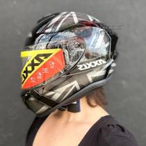Capacete Axxis Draken Uk Gloss Black Grey