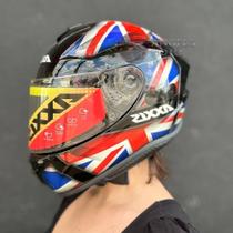 Capacete Axxis Draken UK Gloss Black/Red/Blue Capacete Axxis Draken UK Gloss Black/Red/Blue