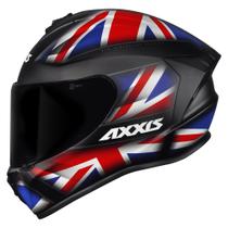 Capacete Axxis Draken Uk Inglaterra Azul Vermelho Fosco Capacete Axxis Draken Uk Inglaterra Azul Vermelho Fosco