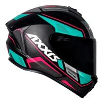 Capacete Axxis Draken Wind Preto Fosco Rosa Verde Capacete Axxis Draken Wind Preto Fosco Rosa Verde