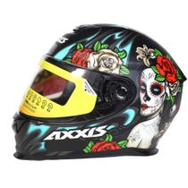 Capacete Axxis Eagle Catrina Matte - Preto/Azul/Vermelho - 60 (G)