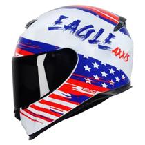 Capacete Axxis Eagle Independence Gloss White Mt Helmets 56/s barato urbano motociclista motoqueiro masculino feminino