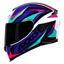 Capacete Axxis Eagle Power Branco Roxo Tifany