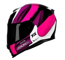 Capacete axxis eagle tecno gloss black/white/purple tam 58