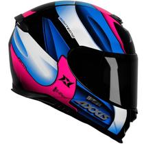 Capacete Axxis Eagle Tecno Gloss - Preto/Rosa/ul - 62 (Gg)