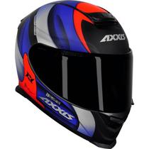 Capacete Axxis Eagle Tecno Matt Preto Vermelho Azul
