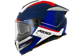 Capacete Axxis Hawk SV Evo Daytona Azul Branco e Vermelho Brilhante Capacete Axxis Hawk SV Evo Daytona Azul Branco e Vermelho Brilhante