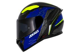 Capacete Axxis Segment Now Azul Brilhante Esportivo Moto Motociclista