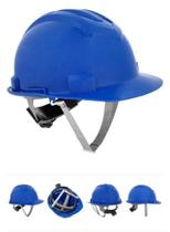 Capacete Azul Escuro Jugular/Têxtil c/ catraca Vonder Plus