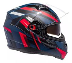 Capacete B40 Bieffe Vtour Preparado Azul Fosco+ Óculos Solar Tamanho 61