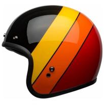 Capacete Bell Custom 500 Riff Preto Amarelo Laranja Vermelho