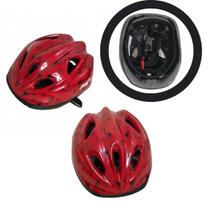 Capacete Bicicleta Infantil Criança Kids Regulagem Vermelho - PTK