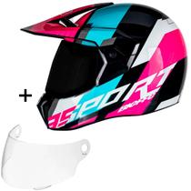 Capacete Bieffe 3 Sport Adventure Masculino Feminino Lançamento + Viseira Fumê