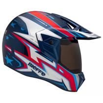 Capacete Bieffe 3 Sport AZV50 Azul Vermelho +Viseira Fumê Capacete Bieffe 3 Sport AZV50 Azul Vermelho +Viseira Fumê