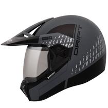 Capacete Bieffe 3 Sport Drift Preto Fosco Grafite Motocross Capacete Bieffe 3 Sport Drift Preto Fosco Grafite Motocross