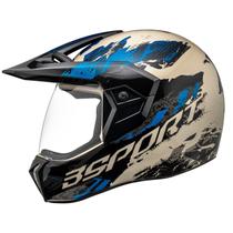 Capacete Bieffe 3 Sport Pala Rusty Azul Moto Masculino