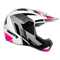 Capacete Bieffe 3 Sport React Branco e Pink