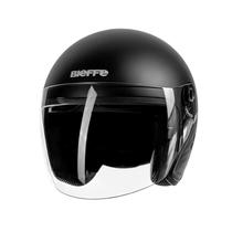 Capacete Bieffe Aberto Preto Fosco Grafite Óculos Interno 60