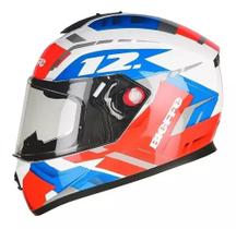 Capacete bieffe b-12 st bitwelve branco/vm