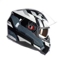 Capacete Bieffe B-40 Spect Preto Grafite Com Oculos Interno 58 (7899010525701)