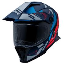 Capacete Bieffe B-Trail Conquest Azul Fosco C/ Óculos Solar