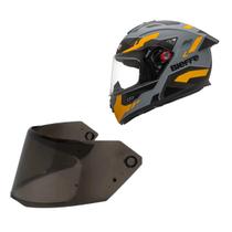 Capacete Bieffe B12 Avant Esportivo Cinza + Viseira Fume