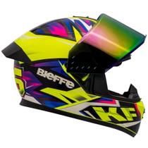 Capacete Bieffe B12 Kf Aerofolio Branco/ Amarelo Capacete Bieffe B12 Kf Aerofolio Branco/ Amarelo